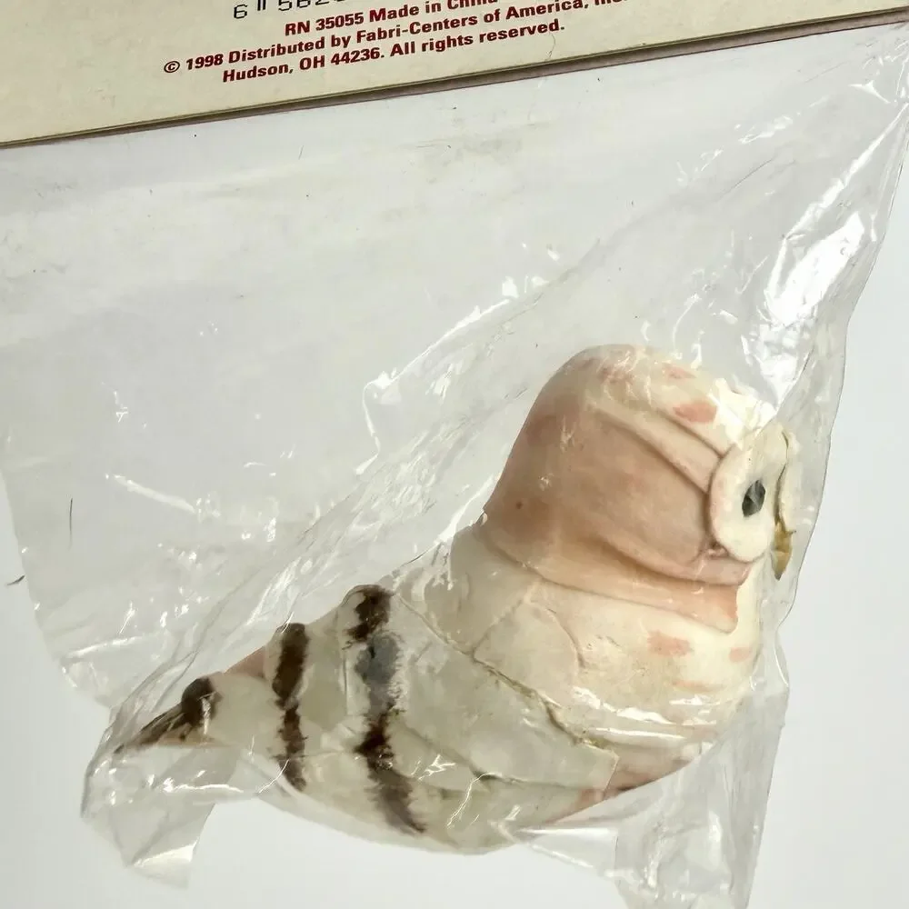 VTG Flocked Bird Ornament Enchanted Holiday Winter Birds Snowy Owl Craft NEW